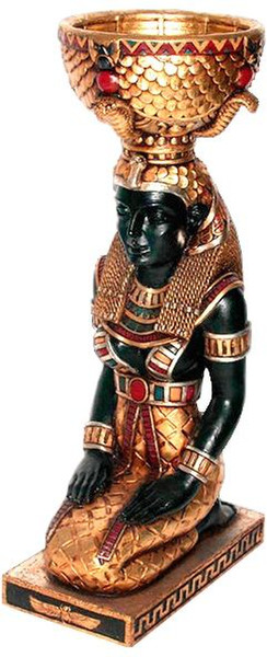 Egyptian Goddess Eset Kneeling Urn Planter Sculptures Statuary Statues